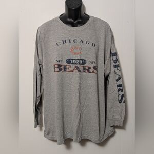 Men's Logo Athletic Chicago Bears Long Sleeve Heather Gray Athletic Size XL